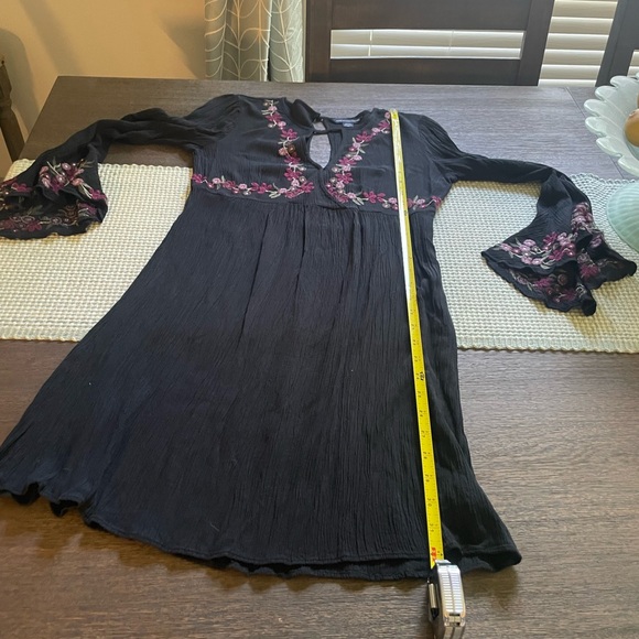 American Eagle Black Dress with Floral Embroidery - Picture 2 of 5